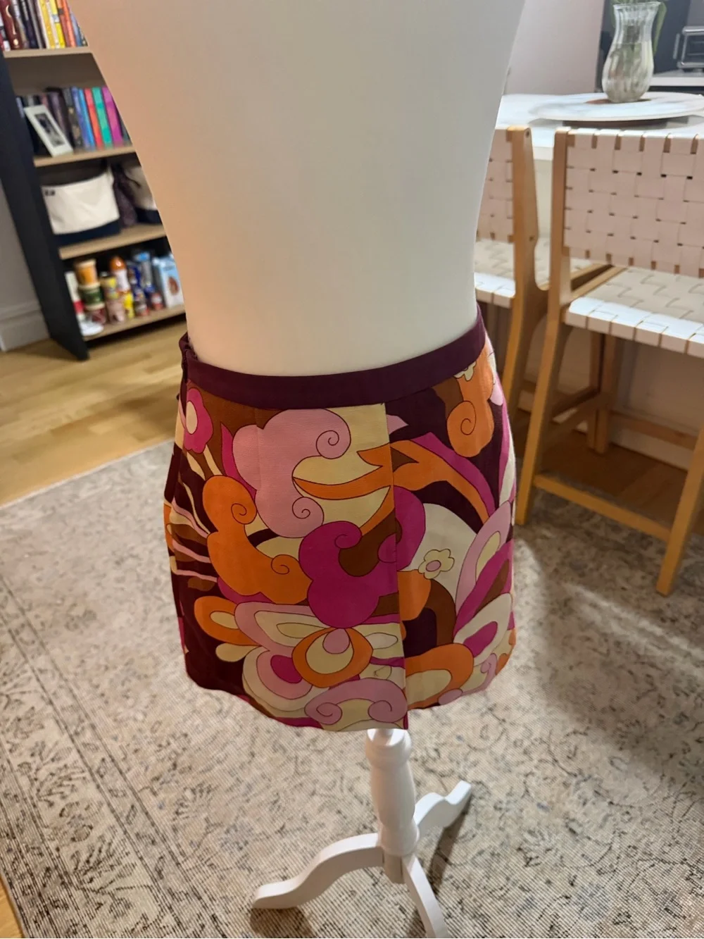 Dolce & Gabbana Mini Skirt in Pink, Orange & Brown